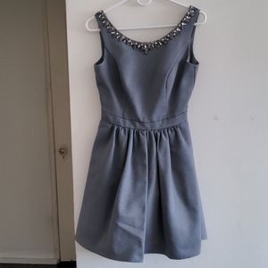 DAVID'S BRIDAL FAILLE BRIDESMAID DRESS  (F15703)